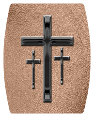 DAREC 517 BK SH BZ Black 3 Crosses Shimmer Bronze